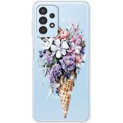 Чехол со стразами Samsung Galaxy A32 5G (A326) Ice Cream Flowers