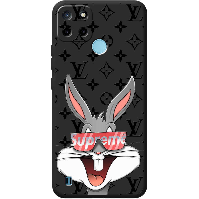 Черный чехол BoxFace Realme C21Y looney bunny