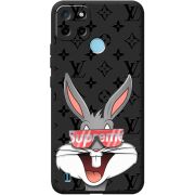 Черный чехол BoxFace Realme C21Y looney bunny