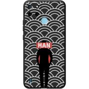 Черный чехол BoxFace Realme C21Y Man Pattern