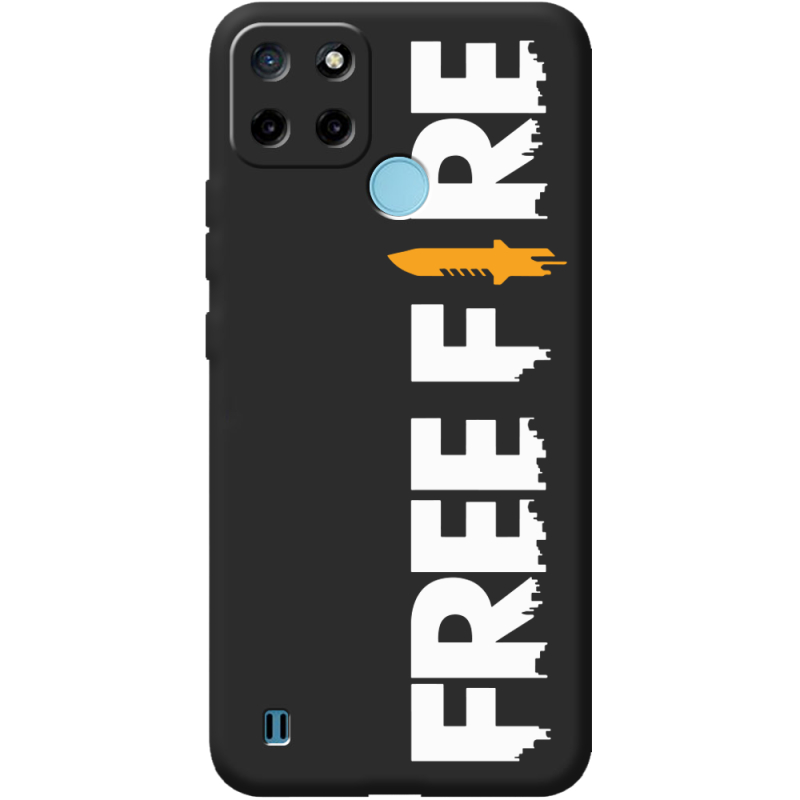 Черный чехол BoxFace Realme C21Y Free Fire White Logo
