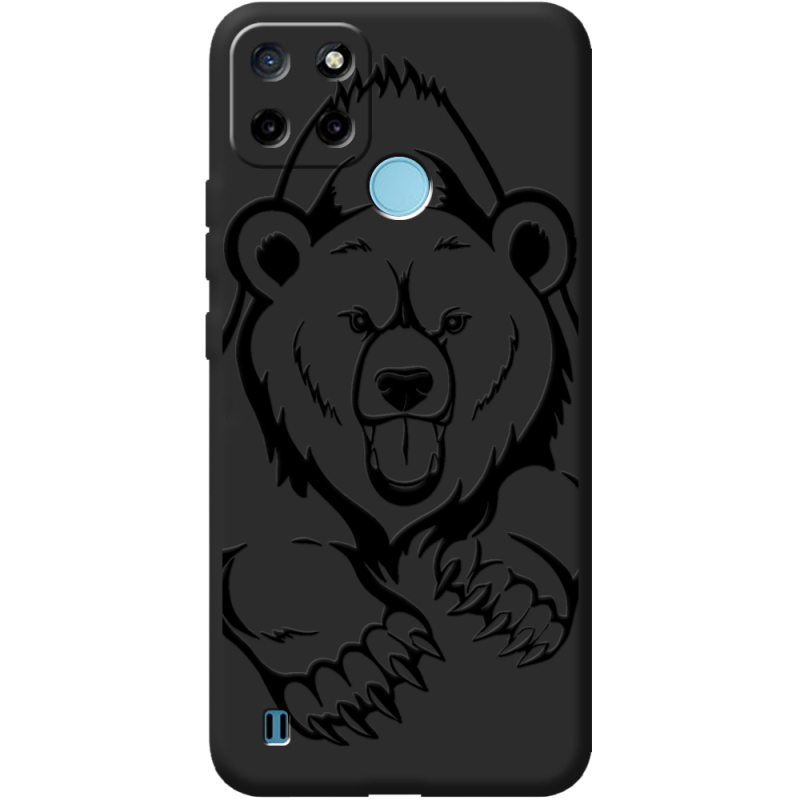 Черный чехол BoxFace Realme C21Y Grizzly Bear