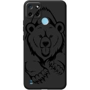 Черный чехол BoxFace Realme C21Y Grizzly Bear