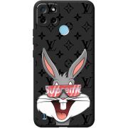 Черный чехол BoxFace Realme C25Y looney bunny