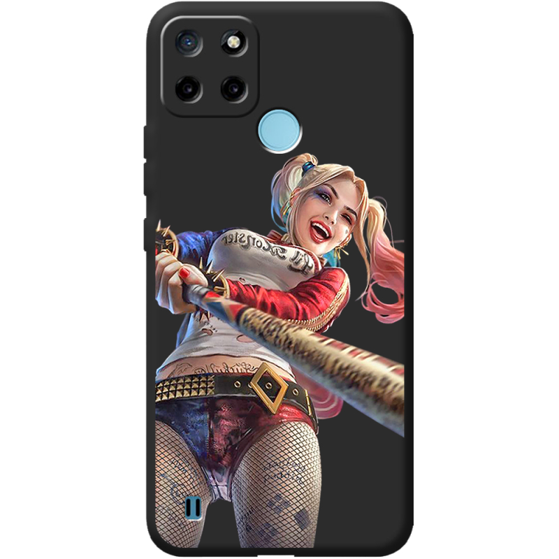 Черный чехол BoxFace Realme C25Y Happy Harley Quinn