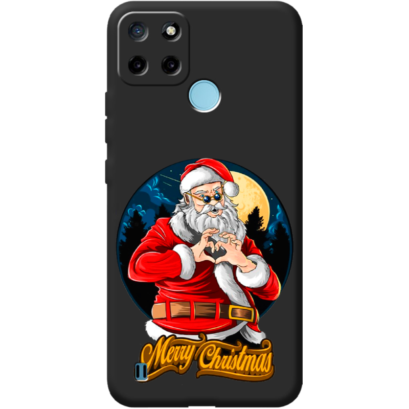 Черный чехол BoxFace Realme C25Y Cool Santa