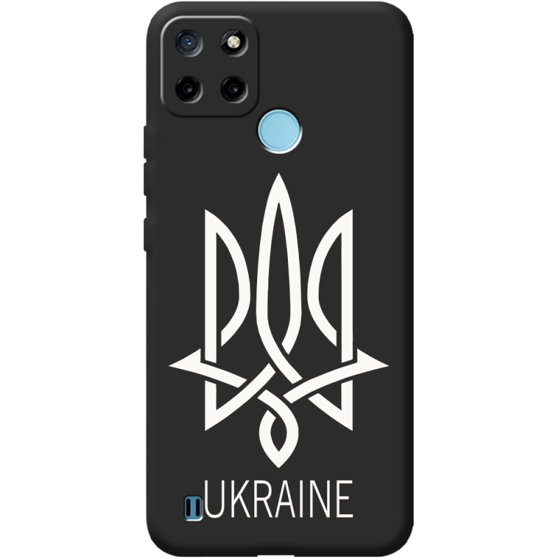 Черный чехол BoxFace Realme C25Y Тризуб монограмма ukraine