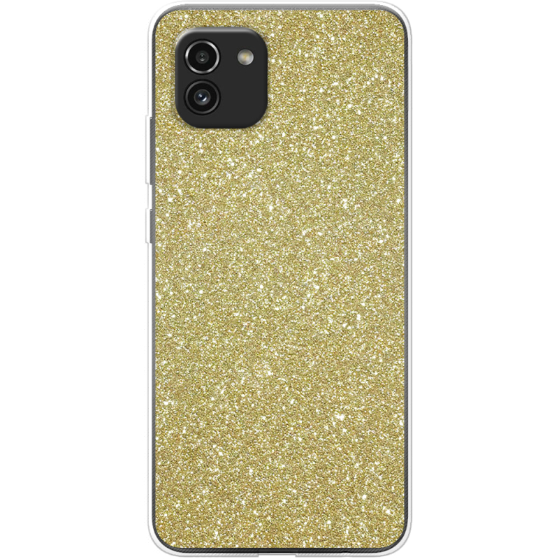 Чехол с блёстками BoxFace Samsung Galaxy A03 (A035) Золото