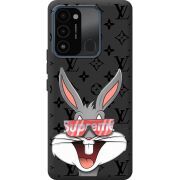 Черный чехол BoxFace Tecno Spark Go 2022 looney bunny