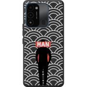 Черный чехол BoxFace Tecno Spark Go 2022 Man Pattern