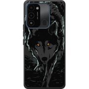 Черный чехол BoxFace Tecno Spark Go 2022 Wolf