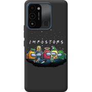 Черный чехол BoxFace Tecno Spark Go 2022 Among Us Impostors