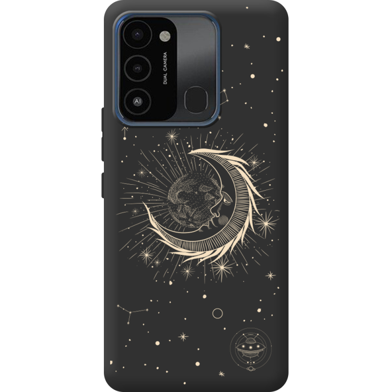 Черный чехол BoxFace Tecno Spark Go 2022 Moon