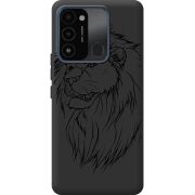 Черный чехол BoxFace Tecno Spark Go 2022 Lion