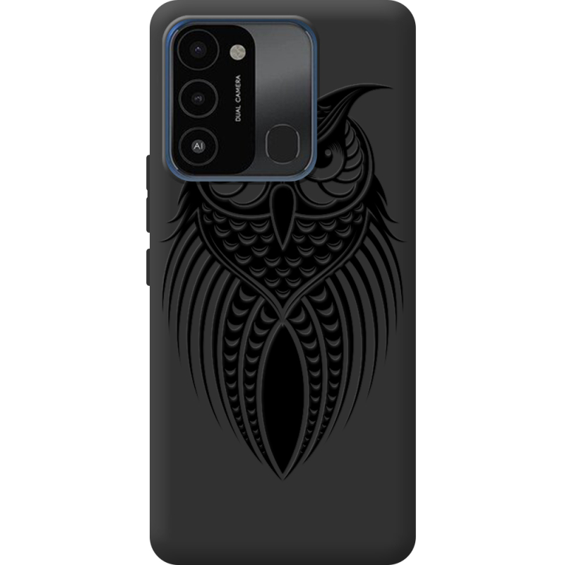 Черный чехол BoxFace Tecno Spark Go 2022 Owl