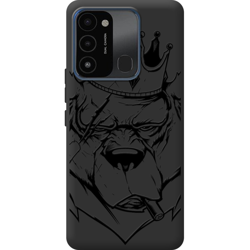 Черный чехол BoxFace Tecno Spark Go 2022 Bear King