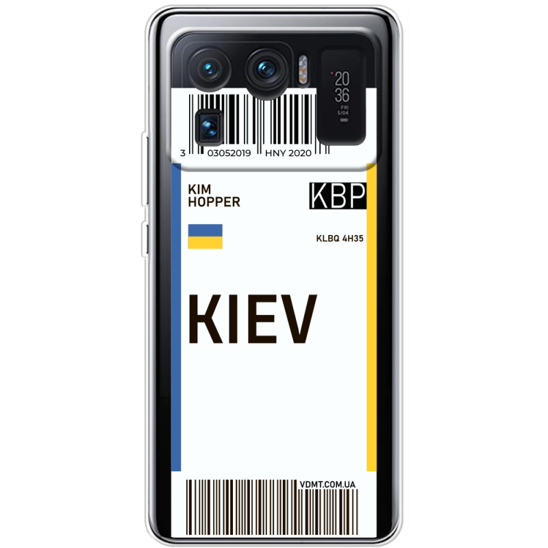 Прозрачный чехол BoxFace Xiaomi Mi 11 Ultra Ticket Kiev