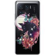Чехол BoxFace со стразами Xiaomi Mi 11 Ultra Cat in Flowers