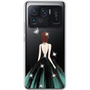 Чехол BoxFace со стразами Xiaomi Mi 11 Ultra Girl in the green dress