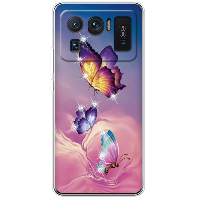 Чехол BoxFace со стразами Xiaomi Mi 11 Ultra Butterflies