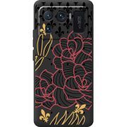 Черный чехол BoxFace Xiaomi Mi 11 Ultra FranceFlowers