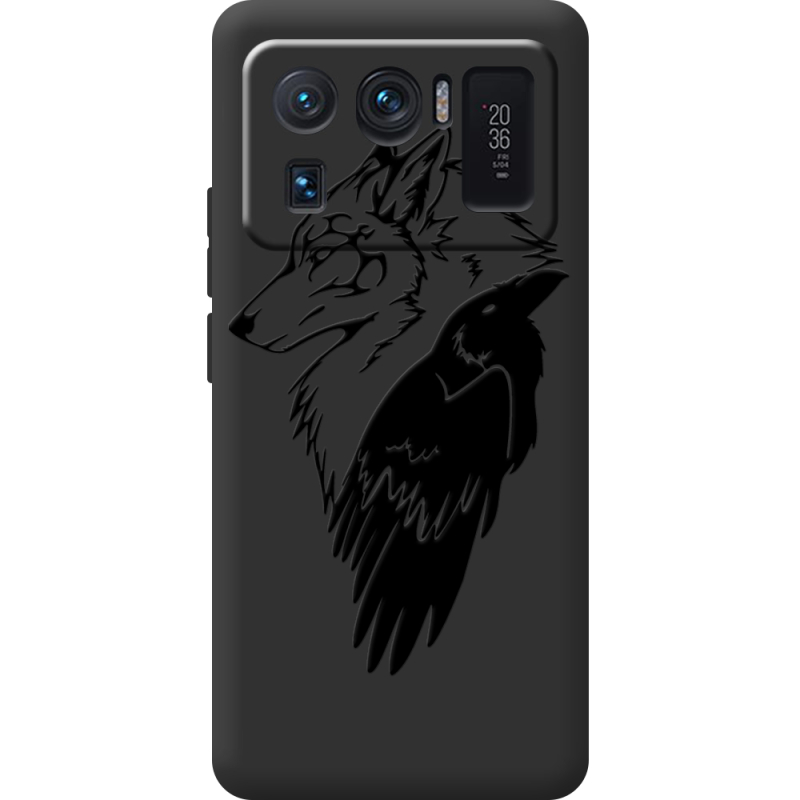 Черный чехол BoxFace Xiaomi Mi 11 Ultra Wolf and Raven