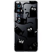 Прозрачный чехол BoxFace Xiaomi Mi 10 Ultra с 3D-глазками Black Kitty