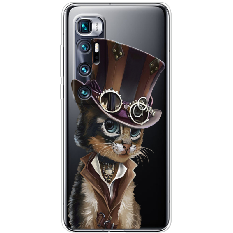 Прозрачный чехол BoxFace Xiaomi Mi 10 Ultra Steampunk Cat