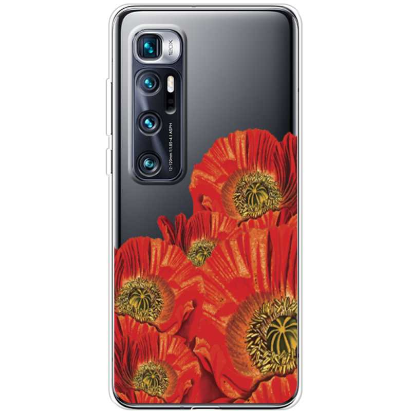 Прозрачный чехол BoxFace Xiaomi Mi 10 Ultra Red Poppies