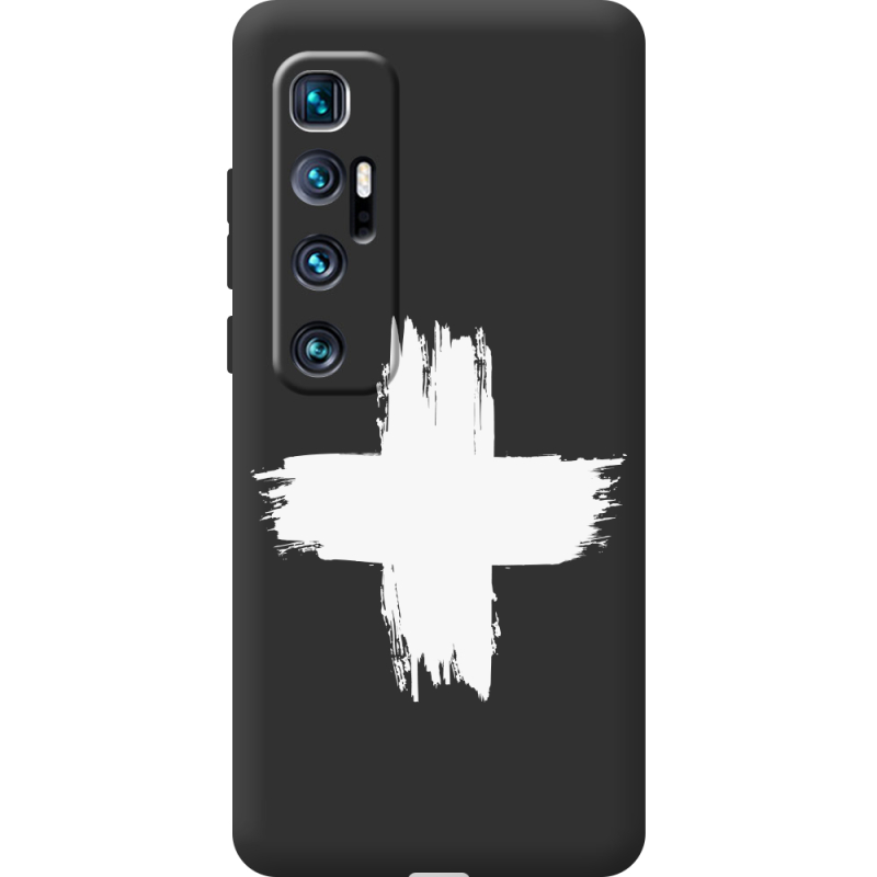Черный чехол BoxFace Xiaomi Mi 10 Ultra Білий хрест ЗСУ