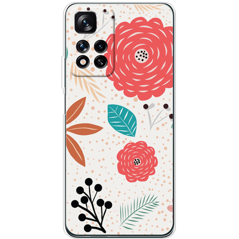 Чехол BoxFace Xiaomi Redmi Note 11 Pro Plus 5G Global Version Line Flowers