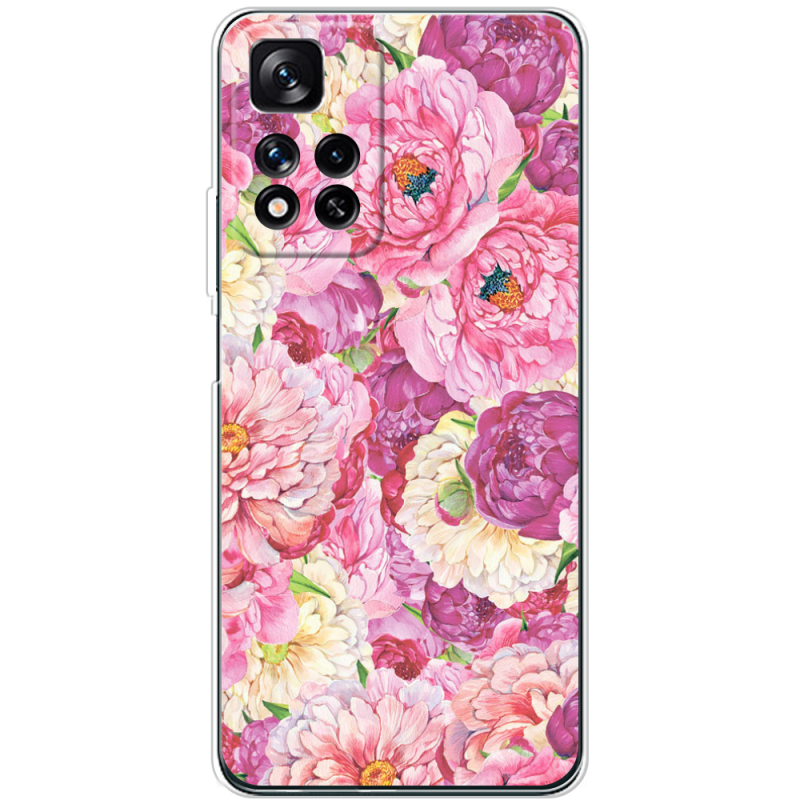 Чехол BoxFace Xiaomi Redmi Note 11 Pro Plus 5G Global Version Pink Peonies