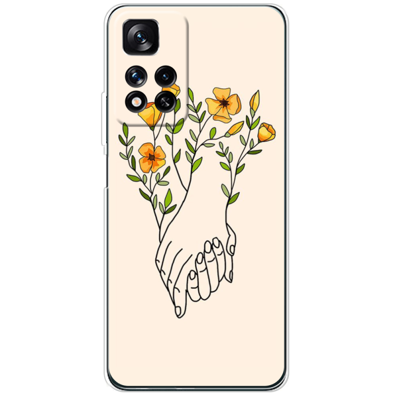 Чехол BoxFace Xiaomi Redmi Note 11 Pro Plus 5G Global Version Flower Hands