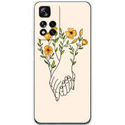 Чехол BoxFace Xiaomi Redmi Note 11 Pro Plus 5G Global Version Flower Hands