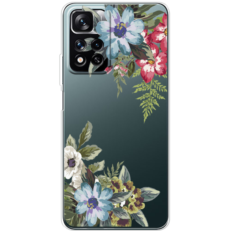 Прозрачный чехол BoxFace Xiaomi Redmi Note 11 Pro Plus 5G Global Version Floral