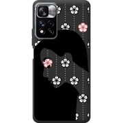 Черный чехол BoxFace Xiaomi Redmi Note 11 Pro Plus 5G Flower Hair