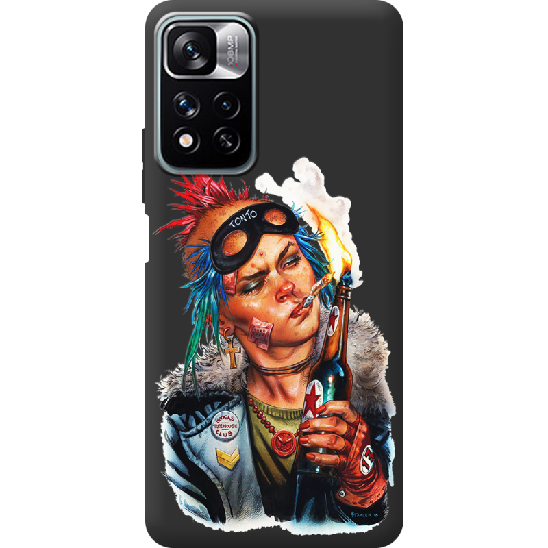 Черный чехол BoxFace Xiaomi Redmi Note 11 Pro Plus 5G Tanker Girl