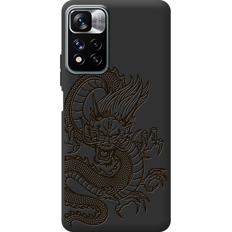 Черный чехол BoxFace Xiaomi Redmi Note 11 Pro Plus 5G Chinese Dragon