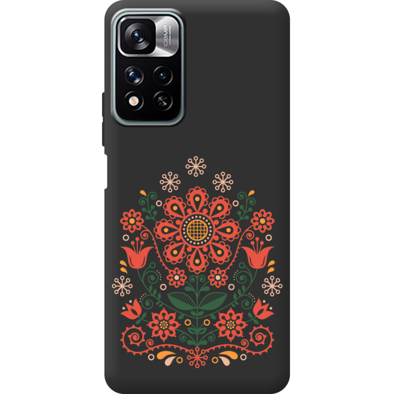 Черный чехол BoxFace Xiaomi Redmi Note 11 Pro Plus 5G Ukrainian Ornament