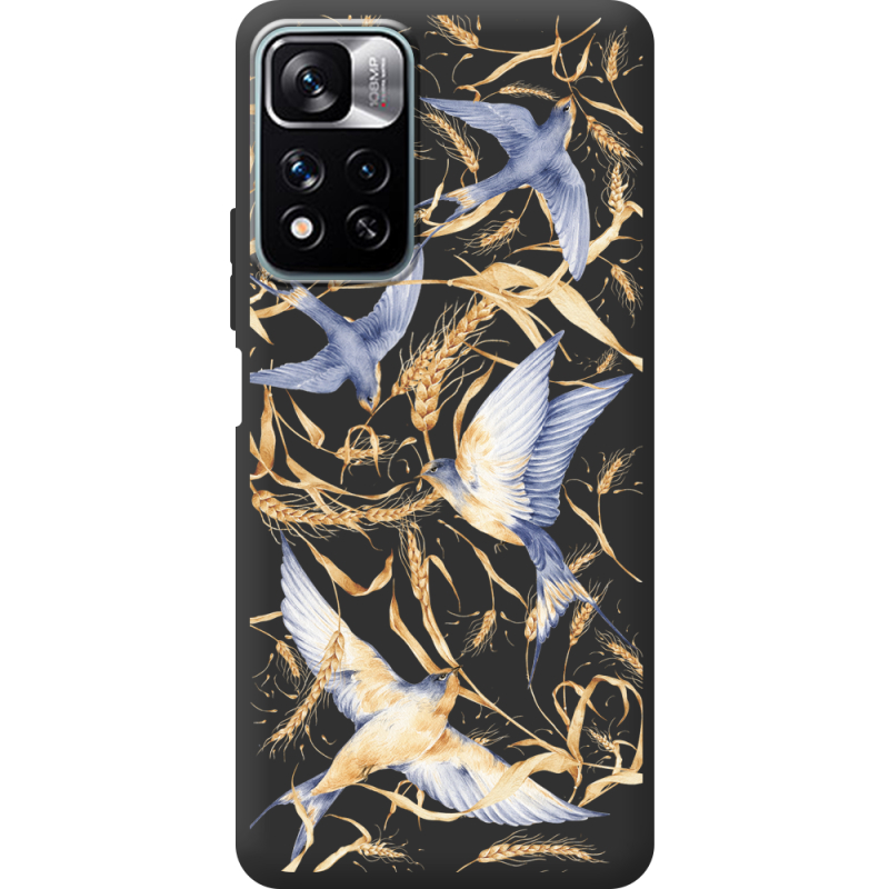 Черный чехол BoxFace Xiaomi Redmi Note 11 Pro Plus 5G Ластівки