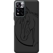 Черный чехол BoxFace Xiaomi Redmi Note 11 Pro Plus 5G Horse