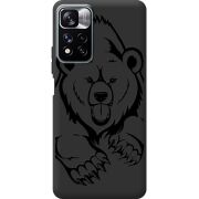 Черный чехол BoxFace Xiaomi Redmi Note 11 Pro Plus 5G Grizzly Bear