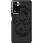 Черный чехол BoxFace Xiaomi Redmi Note 11 Pro Plus 5G Lion