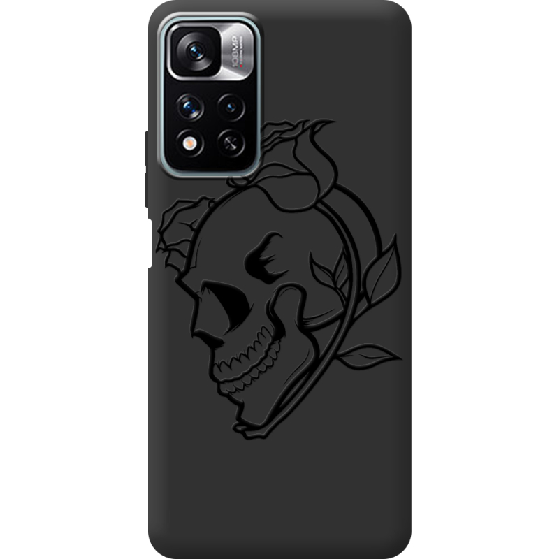 Черный чехол BoxFace Xiaomi Redmi Note 11 Pro Plus 5G Skull and Roses