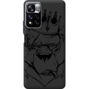 Черный чехол BoxFace Xiaomi Redmi Note 11 Pro Plus 5G Bear King