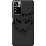 Черный чехол BoxFace Xiaomi Redmi Note 11 Pro Plus 5G Tiger