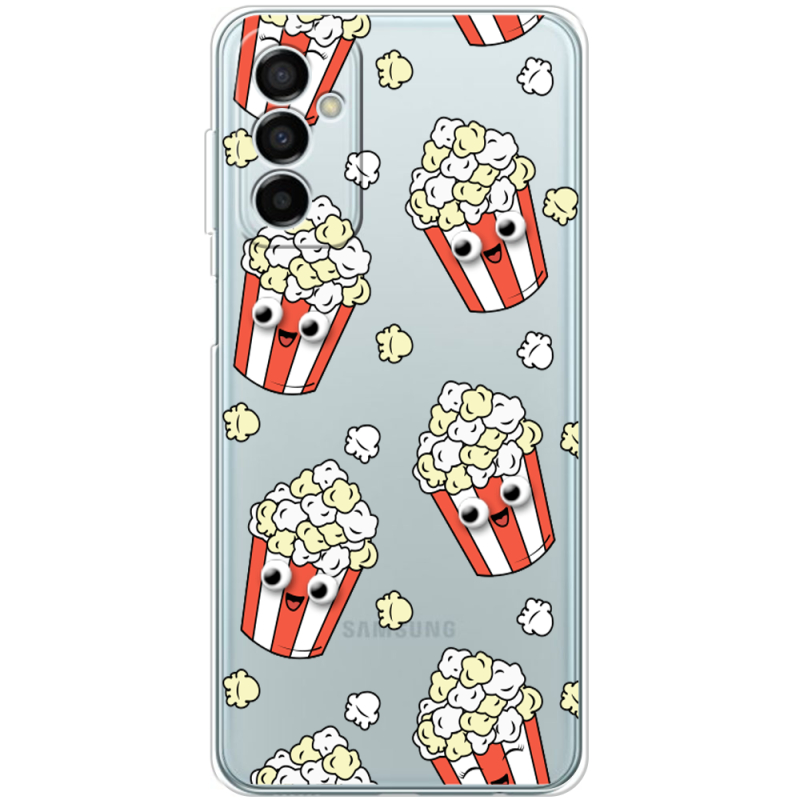 Прозрачный чехол BoxFace Samsung Galaxy M23 5G (M236)  с 3D-глазками Popcorn