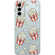 Прозрачный чехол BoxFace Samsung Galaxy M23 5G (M236)  с 3D-глазками Popcorn