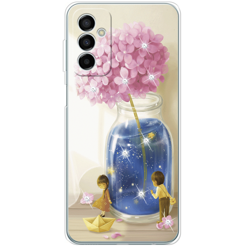 Чехол со стразами Samsung Galaxy M23 5G (M236)  Little Boy and Girl