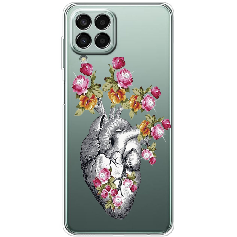 Чехол со стразами Samsung Galaxy M33 5G (M336)  Heart